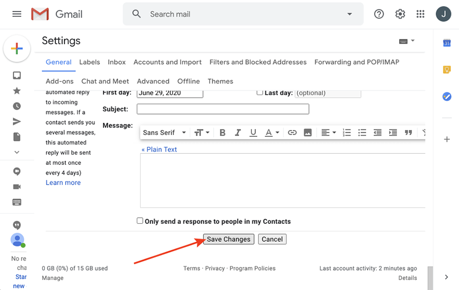 Gmail signature step 6 Gmail signature step 6
