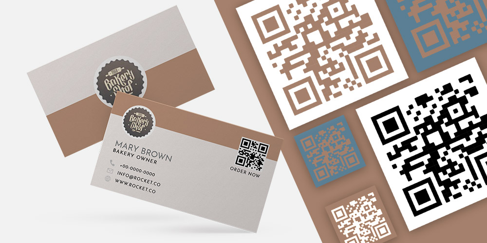 Sample Business Card With Qr Code